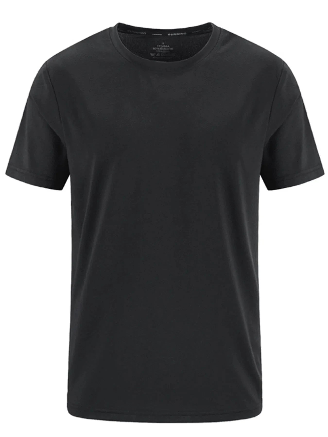 Men's Plus Size Round Neck Short Sleeve T-Shirt Black / M