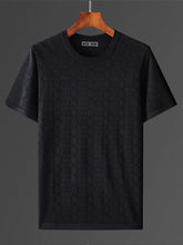 Men's Plus Size Round Neck Short Sleeve T-Shirt Black / M