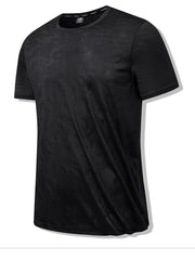 Men's Plus Size Round Neck Short Sleeve T-Shirt Black / M