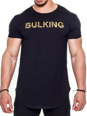 Men's Plus Size Round Neck Short Sleeve T-Shirt Black / M