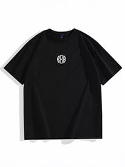 Men's Plus Size Round Neck Short Sleeve T-Shirt Black / M