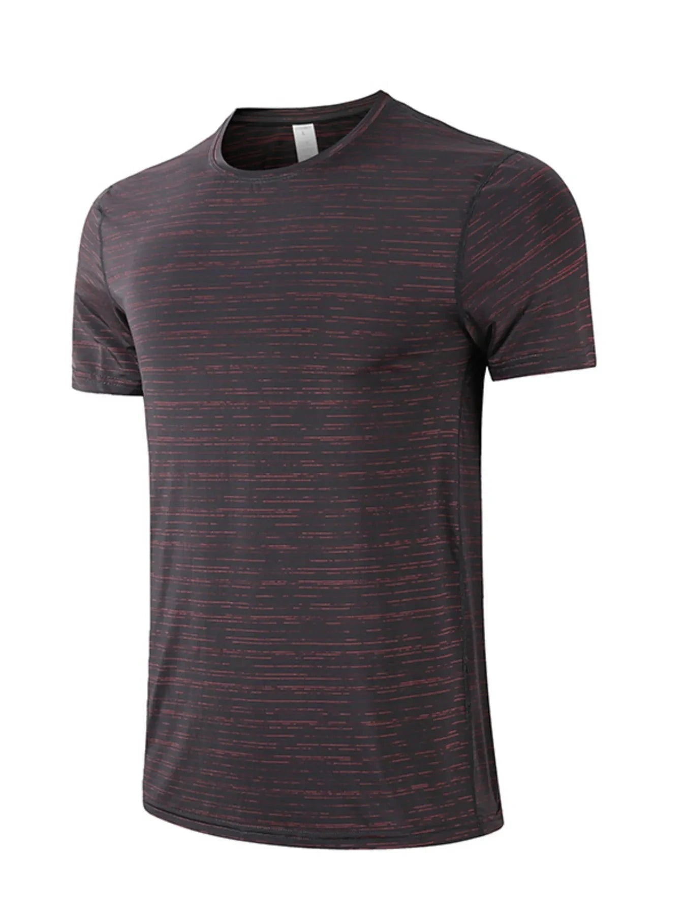 Men's Plus Size Round Neck Short Sleeve T-Shirt Burgundy / M