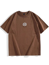 Men's Plus Size Round Neck Short Sleeve T-Shirt Dark Coffee / M