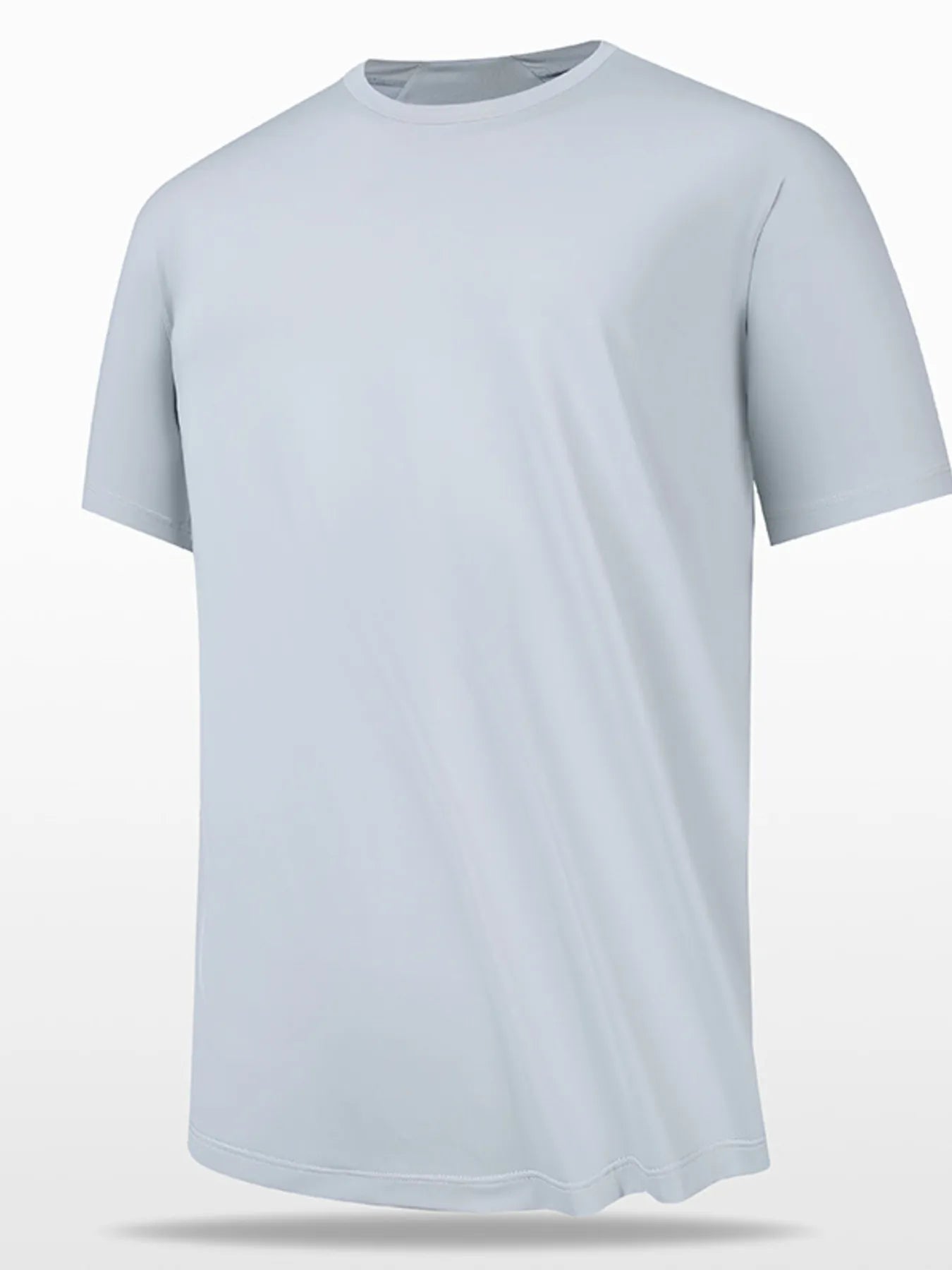 Men's Plus Size Round Neck Short Sleeve T-Shirt Gray / M
