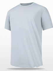 Men's Plus Size Round Neck Short Sleeve T-Shirt Gray / M