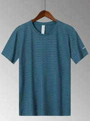 Men's Plus Size Round Neck Short Sleeve T-Shirt Green / M