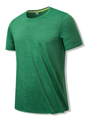 Men's Plus Size Round Neck Short Sleeve T-Shirt Green / M