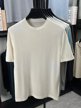 Men's Plus Size Round Neck Short Sleeve T-Shirt Ivory / M