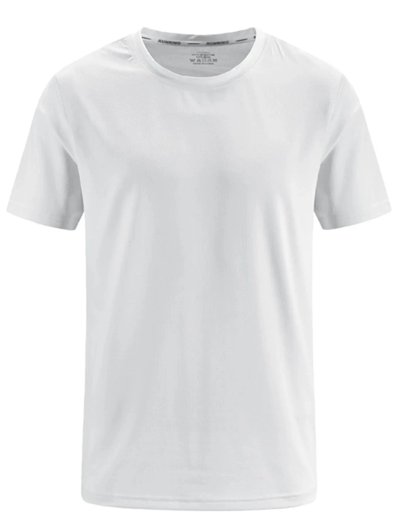 Men's Plus Size Round Neck Short Sleeve T-Shirt Light Gray / M