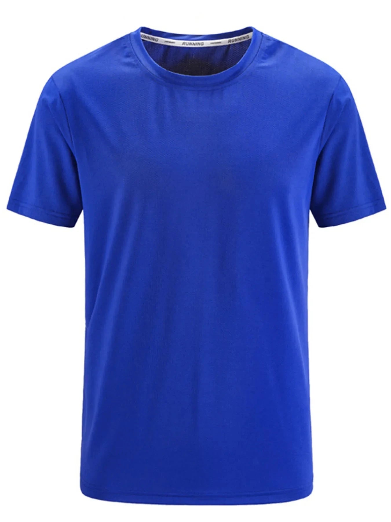 Men's Plus Size Round Neck Short Sleeve T-Shirt Royal Blue / M