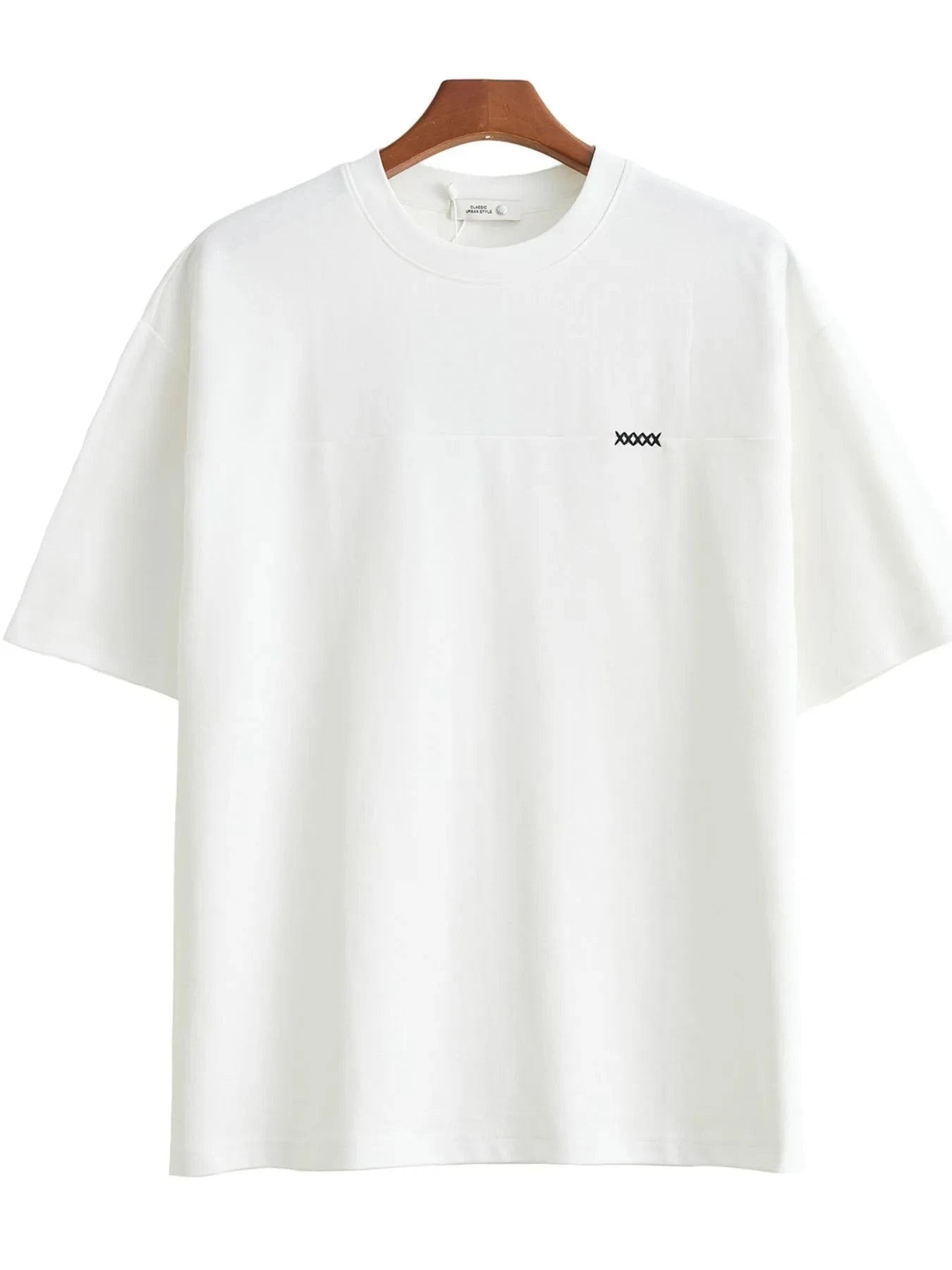 Men's Plus Size Round Neck Short Sleeve T-Shirt White / M