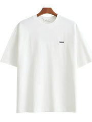 Men's Plus Size Round Neck Short Sleeve T-Shirt White / M