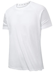 Men's Plus Size Round Neck Short Sleeve T-Shirt White / M