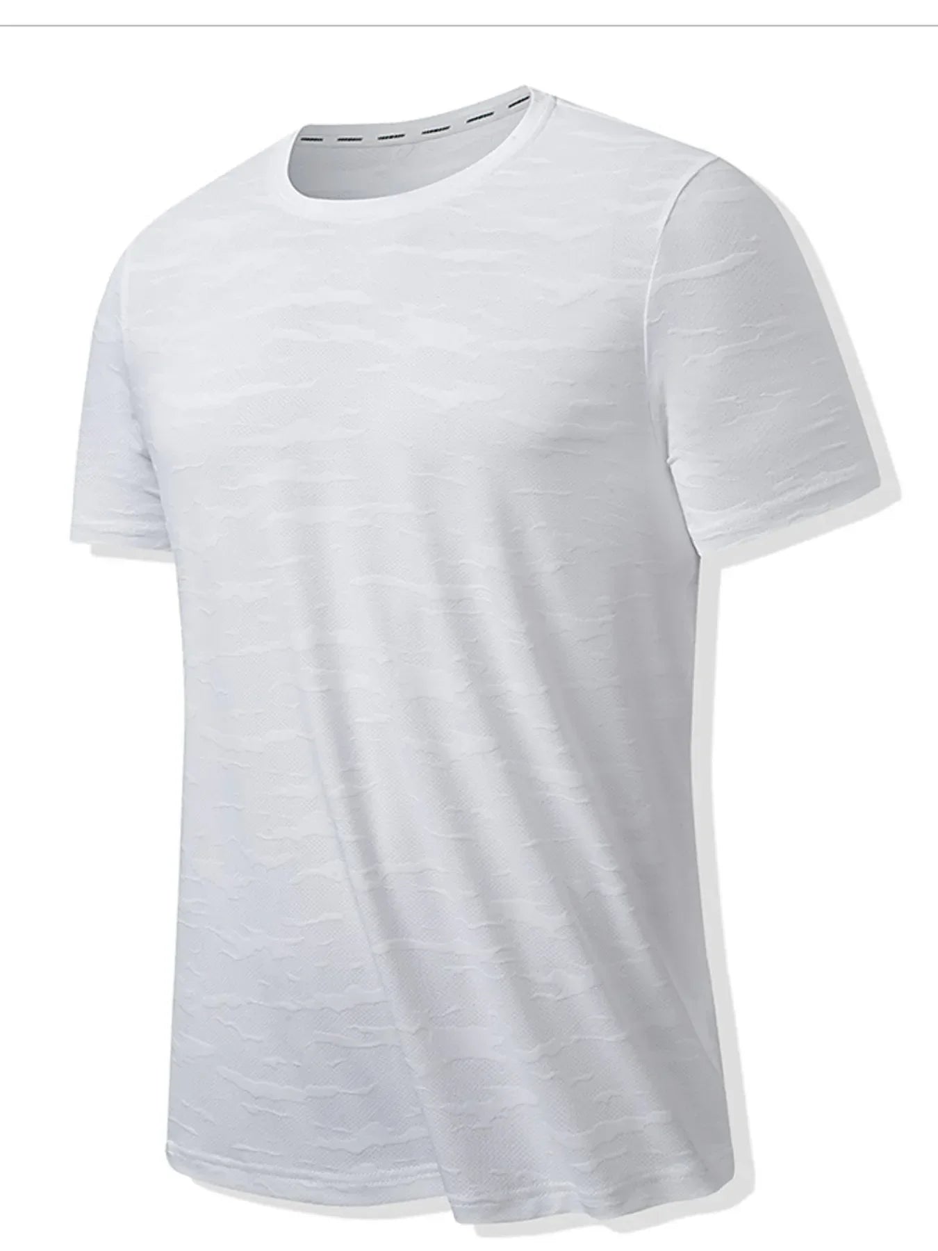 Men's Plus Size Round Neck Short Sleeve T-Shirt White / M