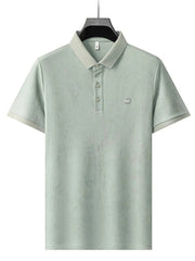 Men's Plus Size Short Sleeve Button Detail Polo