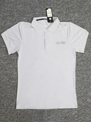Men's Plus Size Short Sleeve Button Detail Polo Light Gray / M