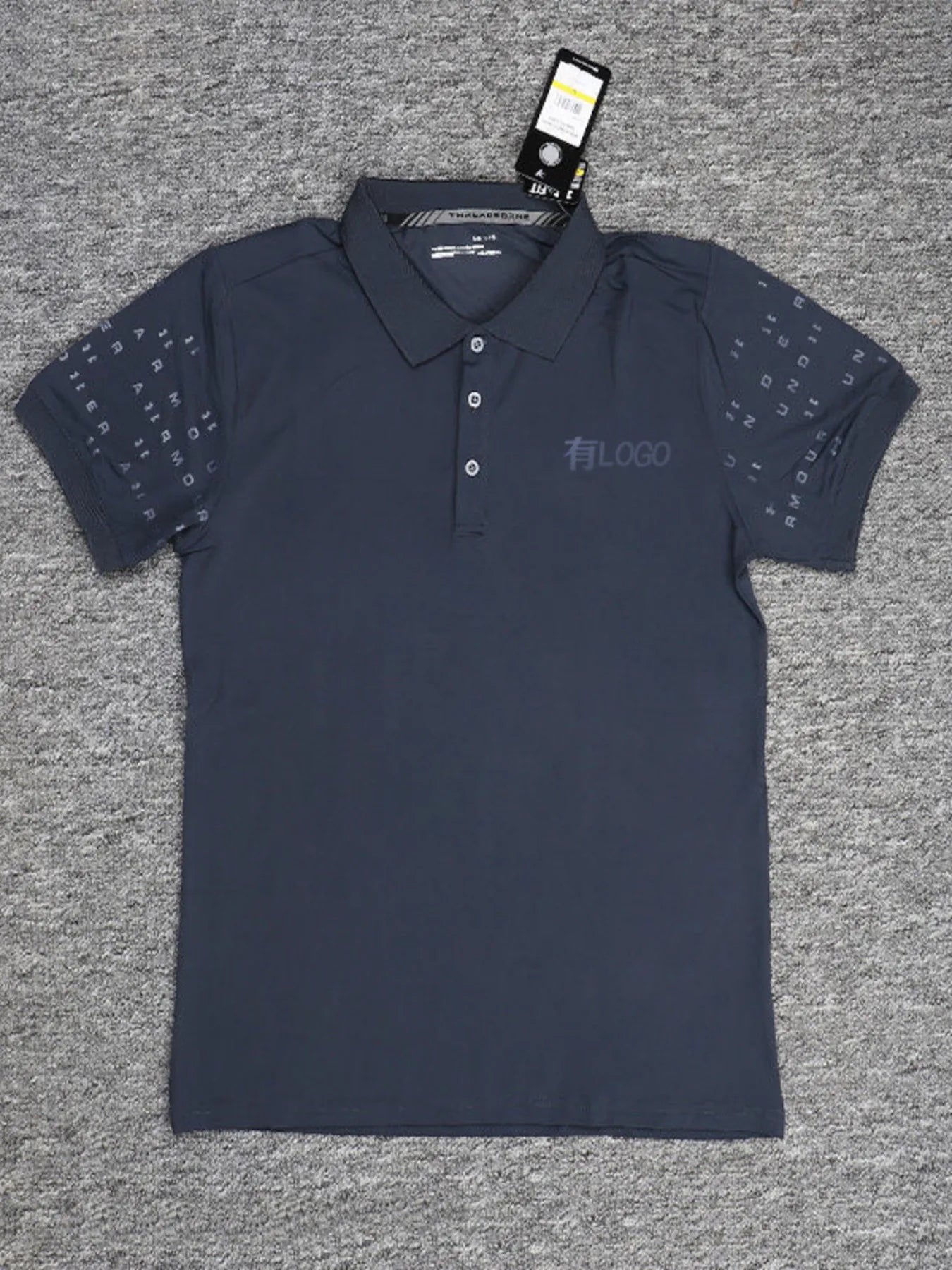 Men's Plus Size Short Sleeve Button Detail Polo Royal Blue / M