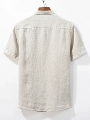 Men's Plus Size Short Sleeve Button-Up Shirt