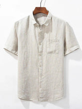 Men's Plus Size Short Sleeve Button-Up Shirt White / M