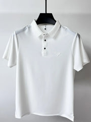Men's Plus Size Short Sleeve Casual Polo with Classic Collar