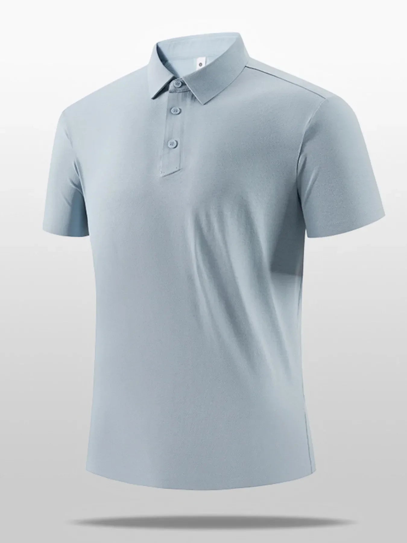 Men's Plus Size Short Sleeve Polo Shirt Light Blue / M