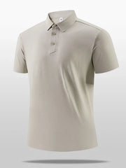 Men's Plus Size Short Sleeve Polo Shirt Mocha / M