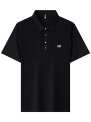 Men's Plus Size Short Sleeve Textured Polo