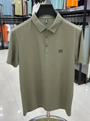 Men's Plus Size Short Sleeve Textured Polo Green / M
