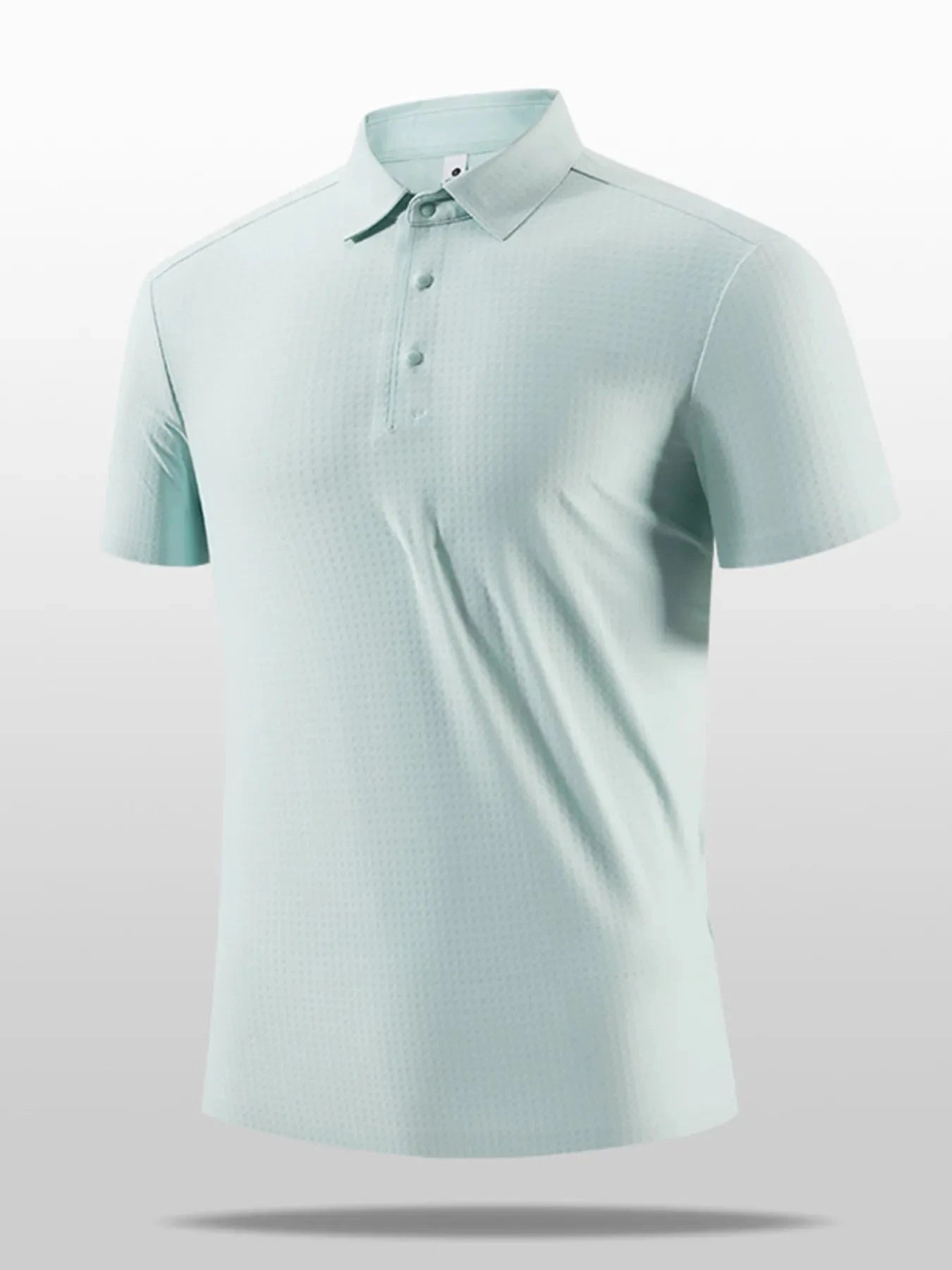 Men's Plus Size Short Sleeve Textured Polo Light Blue / M