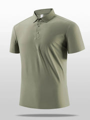Men's Plus Size Short Sleeve Textured Polo Moss / M