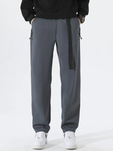 Men's Plus Size Solid Loose Fit Pants Dusty Blue / M