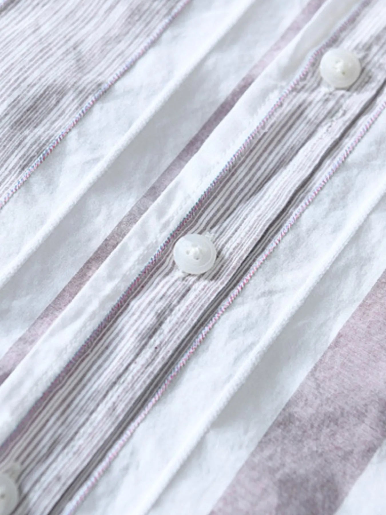 Men's Plus Size Striped Button Up Long Sleeve Shirt