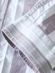 Men's Plus Size Striped Button Up Long Sleeve Shirt