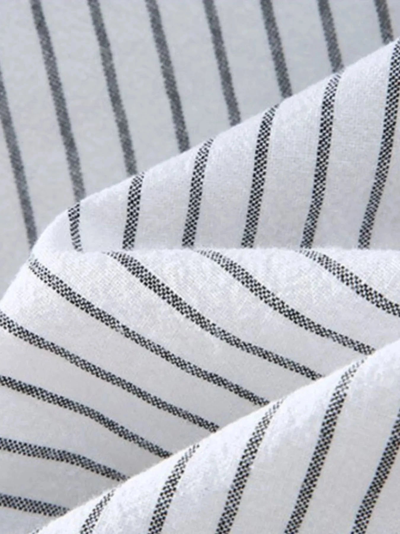 Men's Plus Size Striped Button Up Long Sleeve Shirt