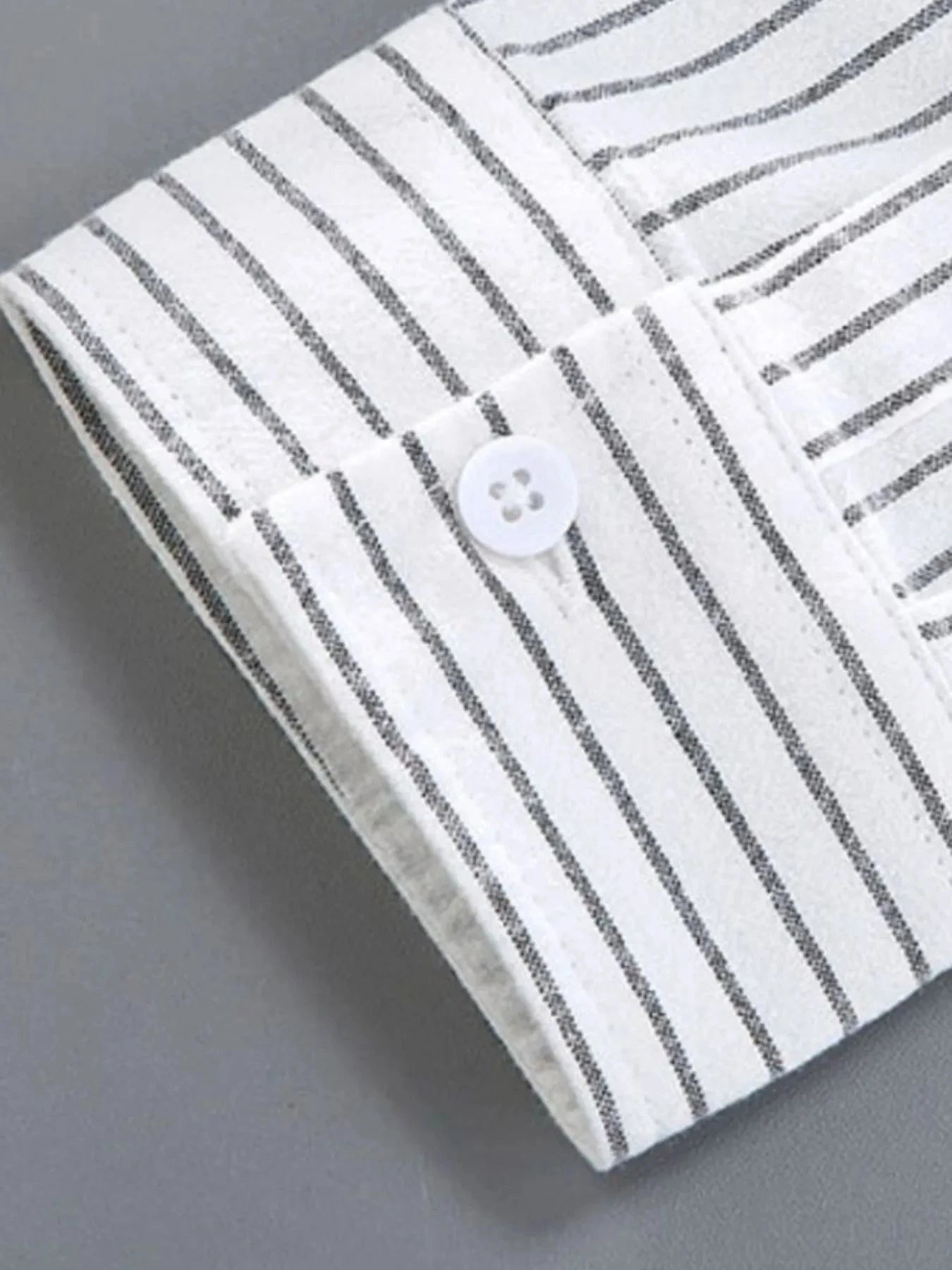 Men's Plus Size Striped Button Up Long Sleeve Shirt