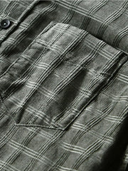 Men's Plus Size Striped Button-Up Shirt