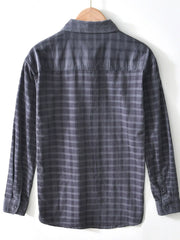 Men's Plus Size Striped Button-Up Shirt