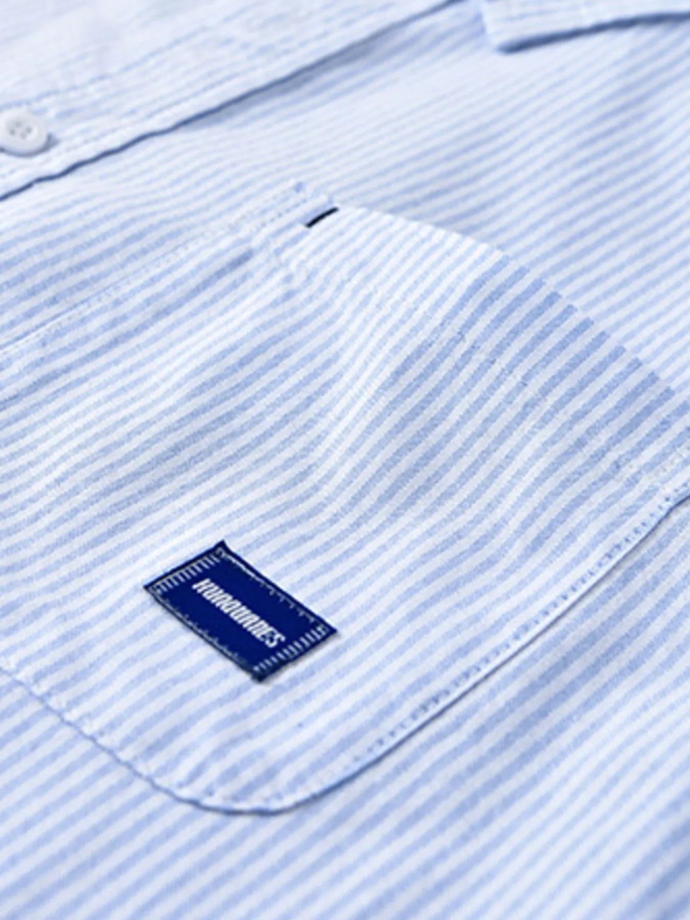 Men's Plus Size Striped Button Up Short Sleeve Shirt
