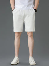 Men's Plus Size Textured Pocketed Shorts White / M