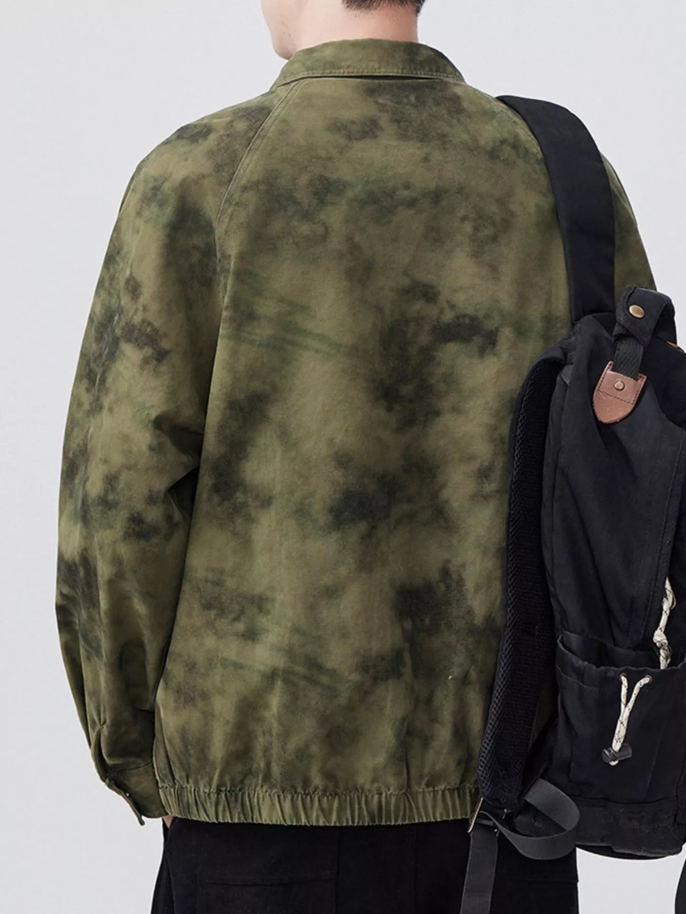 Men's Plus Size Tie-Dye Button Up Shirt