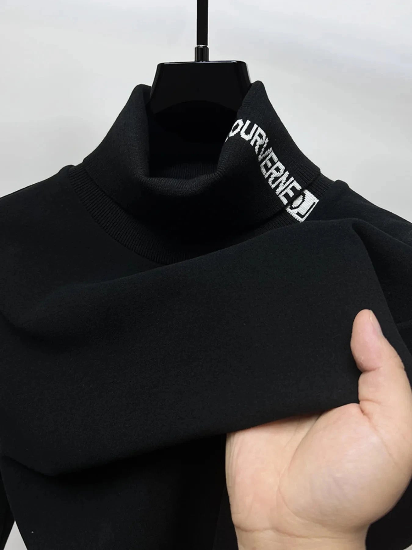 Men's Plus Size Turtleneck Long Sleeve Top