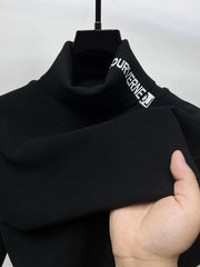 Men's Plus Size Turtleneck Long Sleeve Top