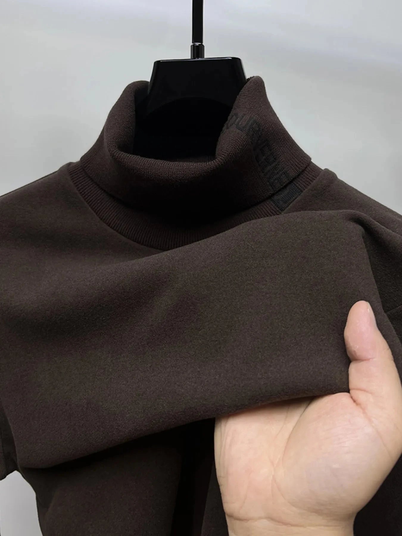 Men's Plus Size Turtleneck Long Sleeve Top