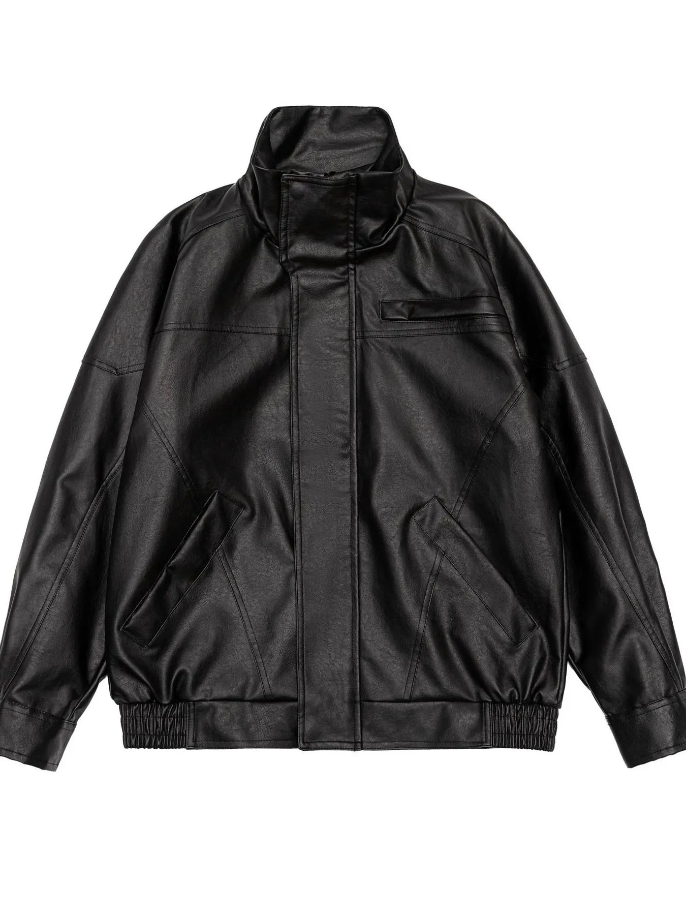 Men's Plus Size Vintage Style Leather Jacket