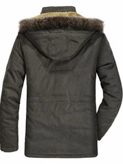 Men's Plus Size Warm Fur Hooded Winter Coat