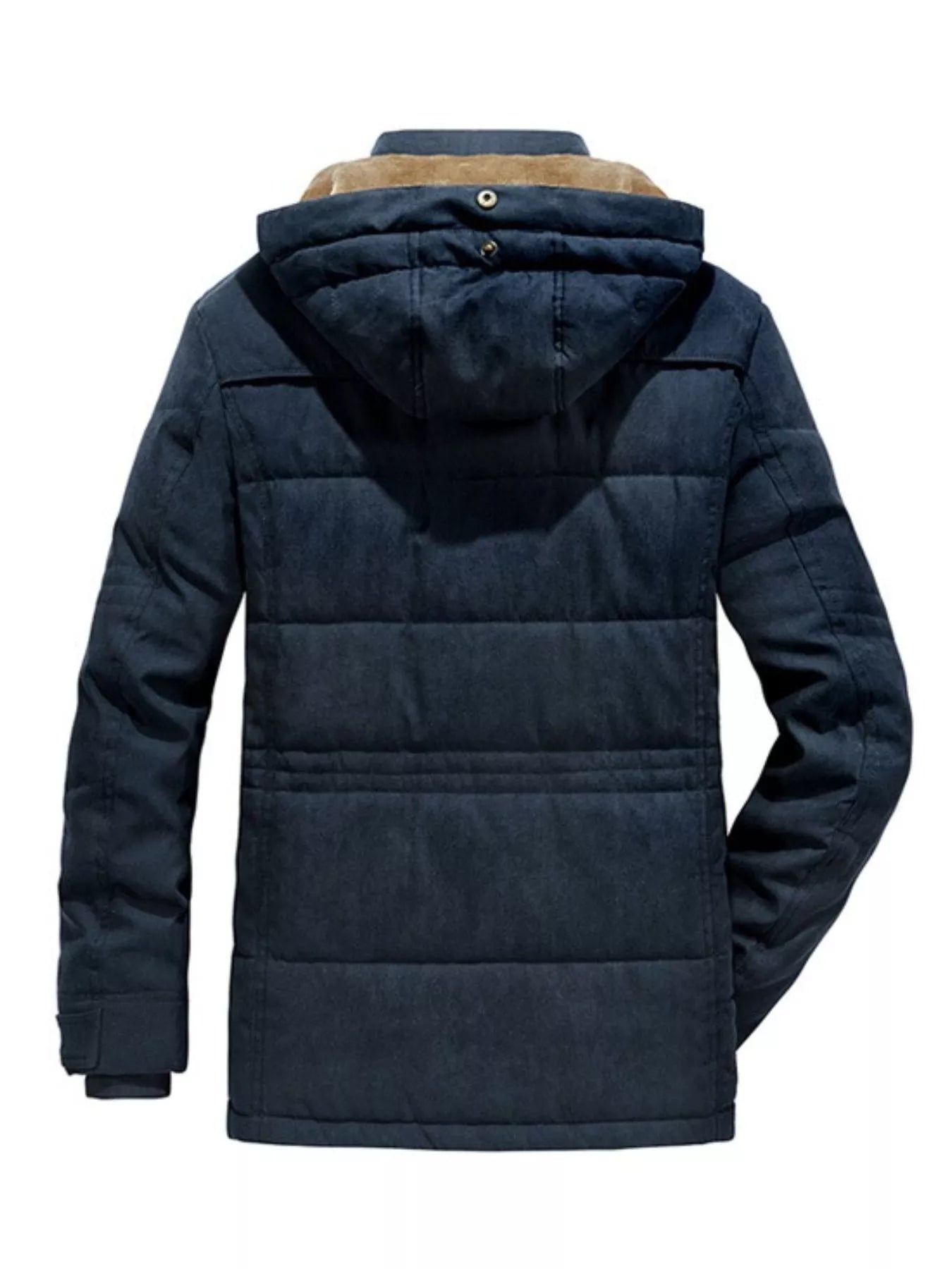 Men's Plus Size Warm Hooded Zip Up Winter Coat
