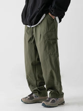 Men's Plus Size Wide Leg Cargo Pants Army Green / M