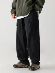 Men's Plus Size Wide Leg Cargo Pants Black / M