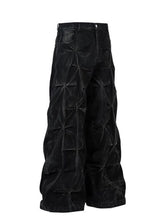 Men's Plus Size Wide Leg Jeans Black / M