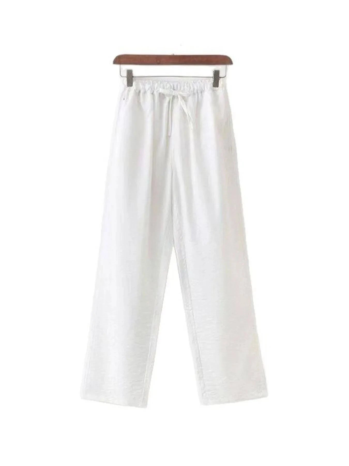 Men's Plus Size Wide Leg Pants White / M